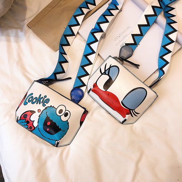 

2018 cartoon graffiti printed women handbag crossbody shoulder bag lady with purses clutches girls cute flap bag sac a main