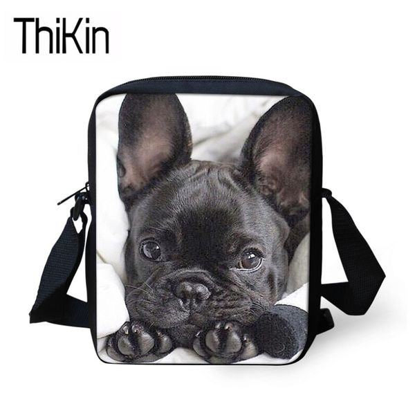 

thikin cute small messenger bags women 3d french printing handbags for children mini kindergarten bagpack girls book bag