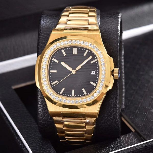 

Роскошные мужские Diamond Gold 2813 Часы Высокого Качества Автоматический Механический