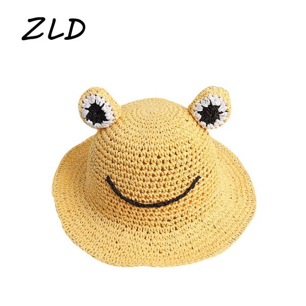 

handmade weave sun hat child hat kids lovely summer women straw panama beach 2-6y, Blue;gray