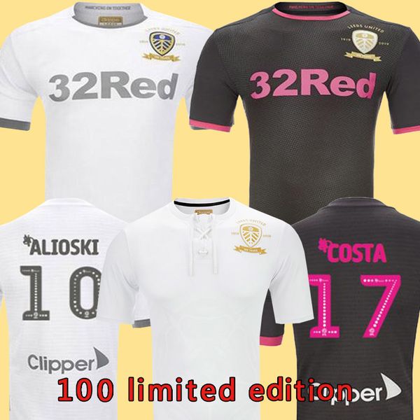 

leeds united 100th anniversary centennial limited edition centenary soccer jersey roofe bamford alioski jerseys centenary football shirtst, Black;yellow