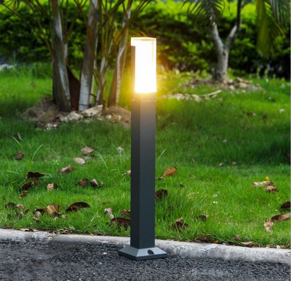 2020 Square Led Pole Bollard Lamp Villa Garden Standing Light Led Pole Bollard Lamp Villa Garden