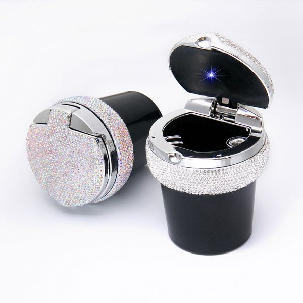 

ca03-new car ashtray creative car studded ashtray with led lamp diamond