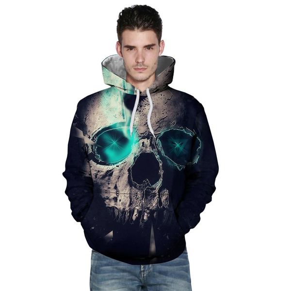 

толстовки 3d бренд мужской длинный рукав 3d печататься череп толстовки мужчин черный балахон мужчины большой размер sudaderas пункт hombre m, Black