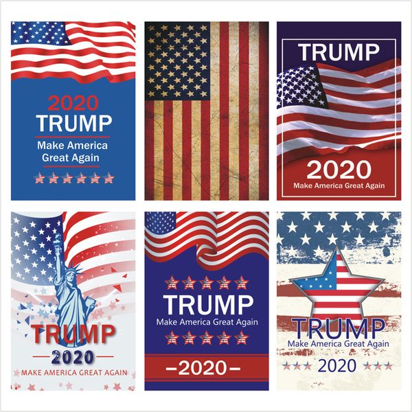 

new trump garden flags president general election banner 2020 trump flag polyester cloth plastic flagpole pennant banner flags 30* 45cm 4716