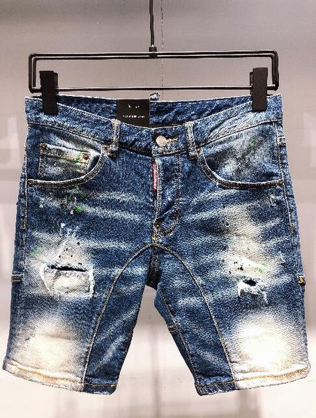 

2019 олила mens denim shorts summer pop окѬаеннй hole джин оѬ до колен лопок онкий подо, Blue