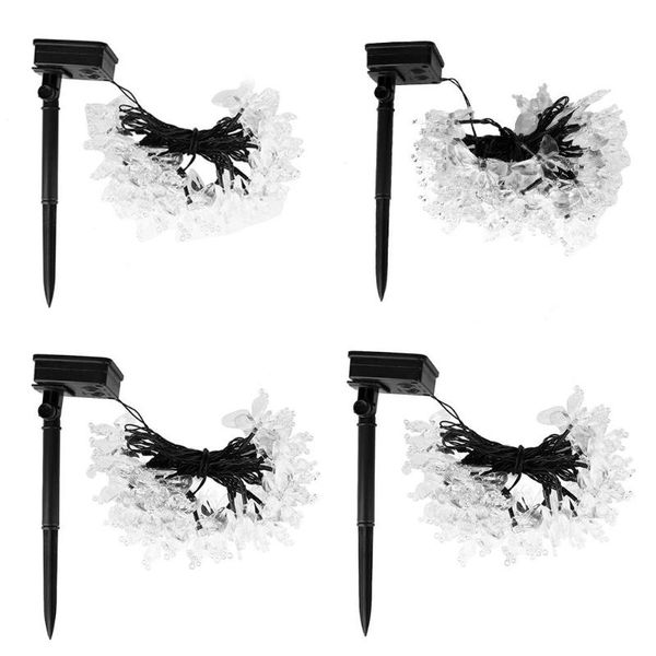

30/50pcs led butterfly shaped solar string lights wedding party decor lamps