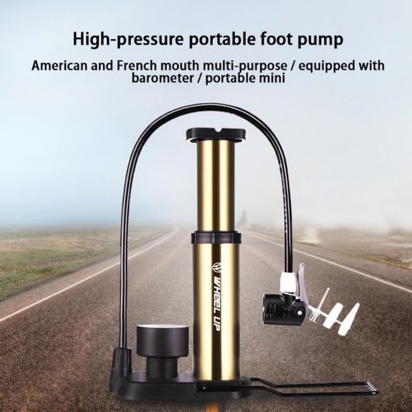 

mini bike pump bicycle pump with gauge portable hand activated bike with valves gas needle for road mountain balloons