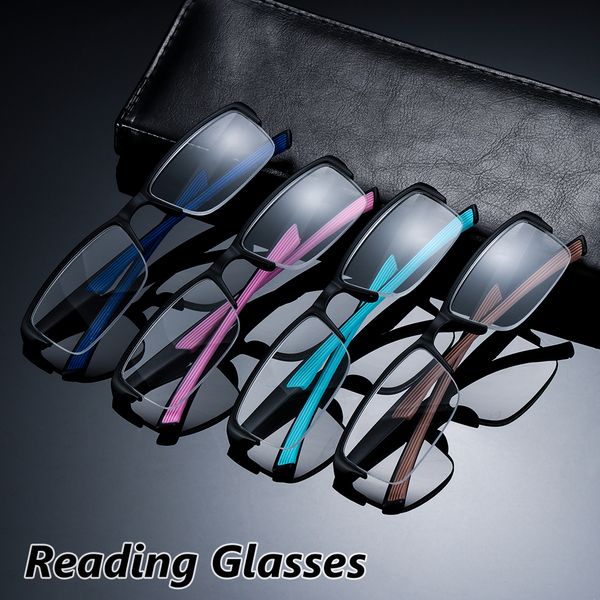 

reading glasses men blue light blocking presbyopia eyeglasses antifatigue computer glasses eyewear +1 +1.5 +2 +2.5 +3 +3.5 +4, Silver
