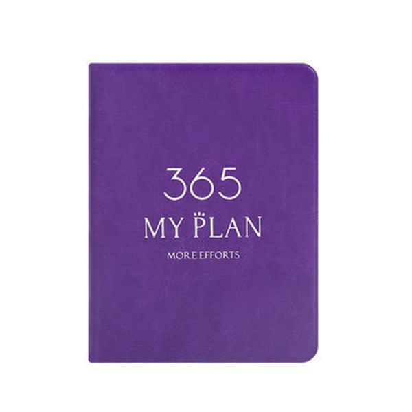 

notepads customize calendar schedule book work notebook binder personal diary daily memo stationery company pu leather planner hardcover, Purple;pink