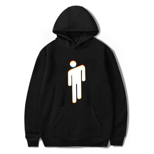 

billie eilish fashion funny hoodies sweatshirt casual men women hooded pullover long sleeve sport hip hop hoodie clothes 4xl, Black
