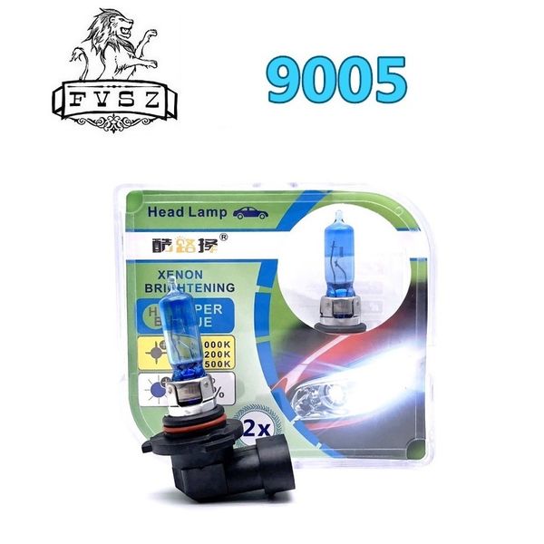 

2pcs hb3 9005 12v 65w p20d car headlamp fog lamps short material cool blue and white auto halogen lamp bulbs
