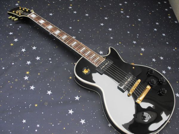 

high-end new one-piece set neck g l p custom mahogany body black electric guitar ing