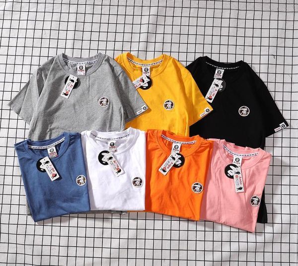 

мода мужской футболок летом случайные простая печать несколько цветов с короткими рукавами футболка мода улицы популярного короткого tee2424, White;black