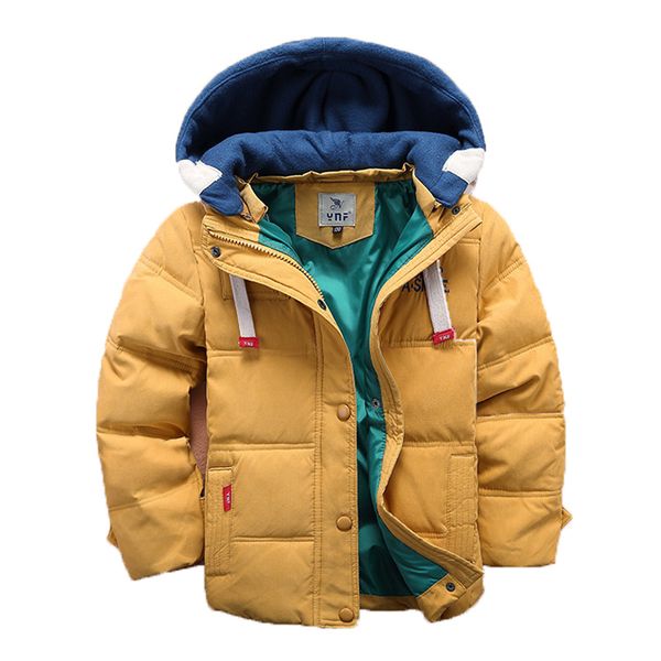 

children thick winter jackets for girls boys clothing 4-12t parka warm coats overalls hooded baby kids outerwear, Blue;gray