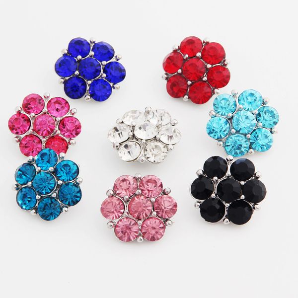 

wholesale 052 flower 3d 18mm 25mm metal snap button for bracelet necklace interchangeable jewelry women accessorie findings