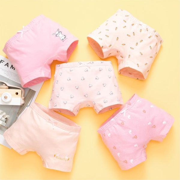 

5pcs/lot children adorable cartoon coton girls underwear boxer short panties girls briefs comfortable underwear underpant 4-12t, Camo
