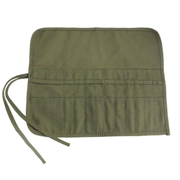 

brush holder 22 slot brush storage for acrylic oil watercolor gouache artist roll canvas bag green better protect