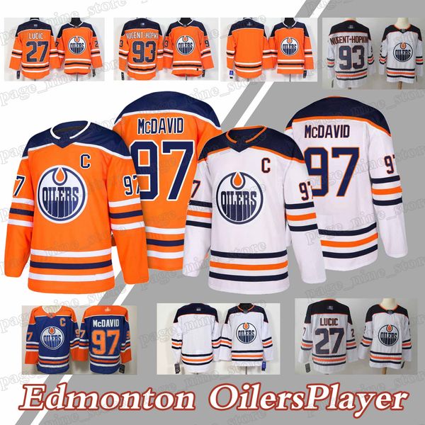 

Edmonton OilersPlayers jerseys 97 Connor McDavid 93 Ryan Nugent-Hopkins 27 Milan Lucic Hot sale Jersey sportswear