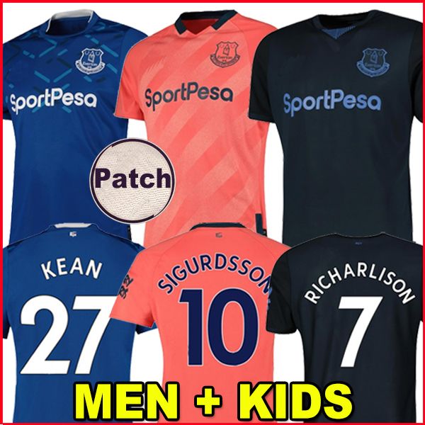 

19 20 everton soccer jersey orange football shirt kean richarlison sigurdsson andrÃ© gomes keane bernard walcott cenk tosun delph boy, Black;yellow