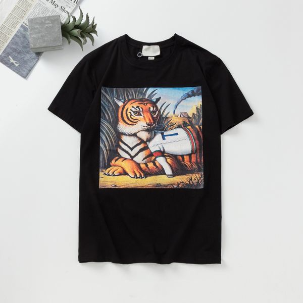 

spring/summer 2020 new original animal series 3d direct-spray craft odell fabric men's and women's t-shirts s-2xl 044, White;black