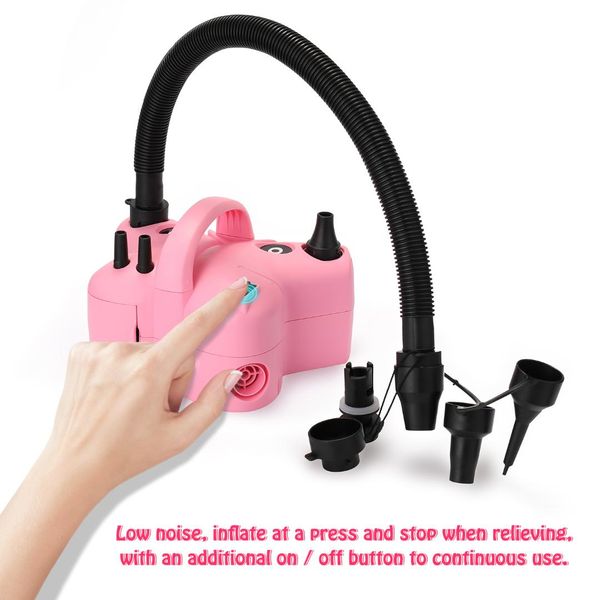 

kkmoon electric air pump electric balloon pump high power two nozzle inflator suction fast portable inflatable tool
