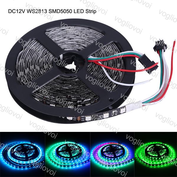 

led strip dc12v ws2813 5050 smd 30leds/m 60leds/m rgb led ribbon 5 m magic dream dream color changeable effects waterproof dhl