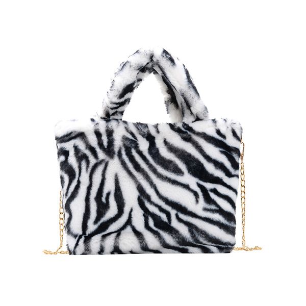 

fashion woman leopard pattern plush handbags autumn and winter shoulder bag handbag large-capacity shoulder bag quality new f926