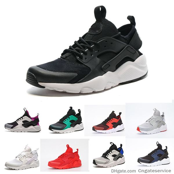 

1.huaraches 4 iv running shoes for men women, black white grey sneakers triple huarache4 sports shoes eur 36-45