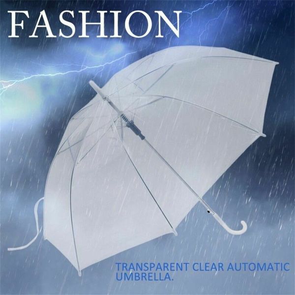 

прозрачное long-ручка дождливый зонтик ultra light женщины и дети clear rain зонт полуавтоматический женский зонтики