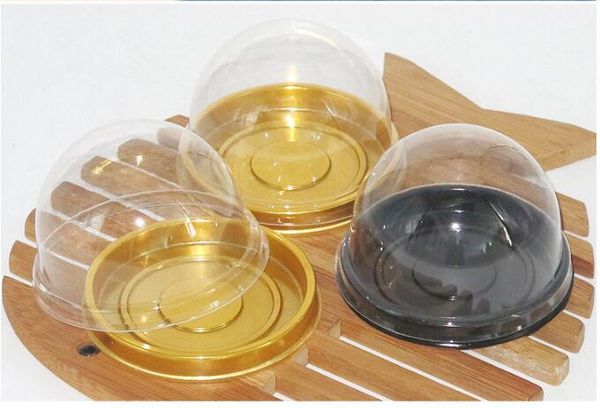 

100pcs transparent plastic cupcake boxes dome wedding cake packaging box baby shower gift boxes supplies