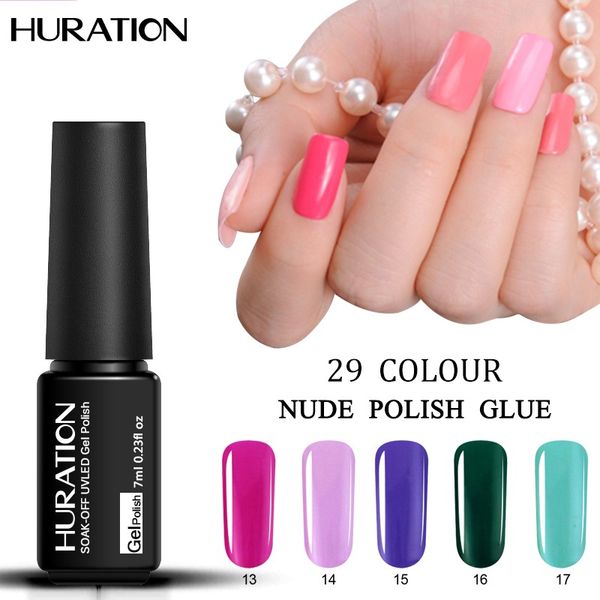 

huration nail uv gel polish temperature change 29 color new gel nail polish long lasting soak off led chameleon art, Red;pink