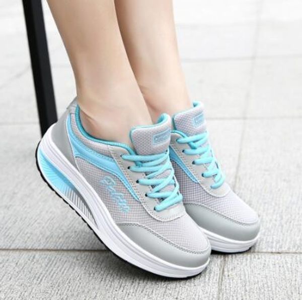 

women running shoes cushioning height platform breathable cushioning soft bottom sneakers breathable mesh low walking shoes