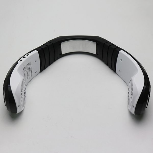 

new portable mini neck band fan double wind head usb air cooler outdoor i88 #1