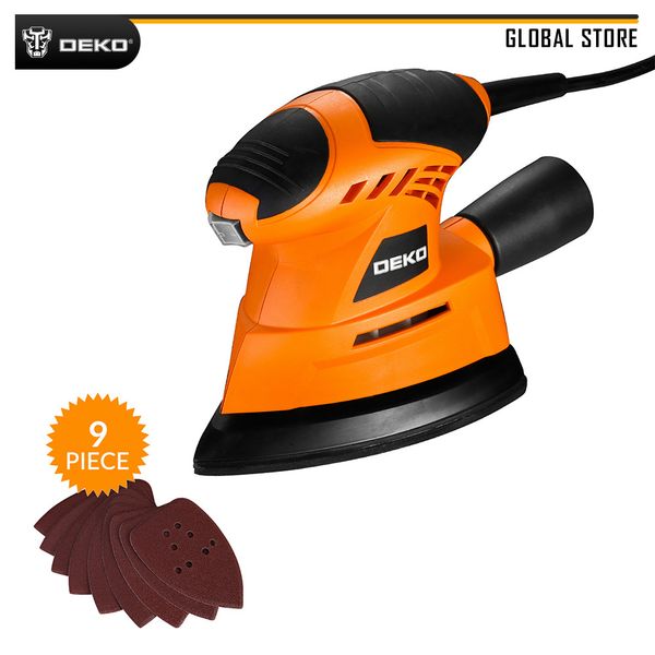 

deko 2019 new mouse sander dust exhaust mouse sander easy to use with 9 sheets of sandpaper