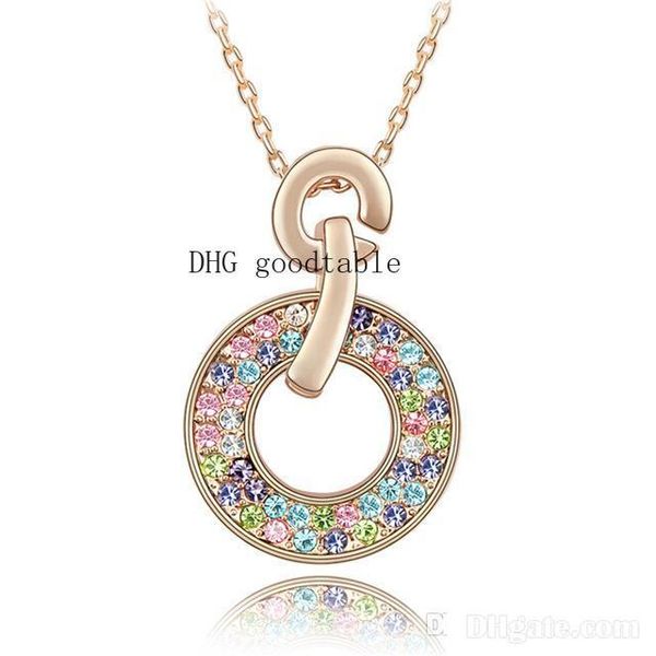 

люкс ожерелье с rhinestone кристалл ожерелья шкентель ювелирных изделий делают с swarovski elements 18k роуз позолоченные 2881, Silver