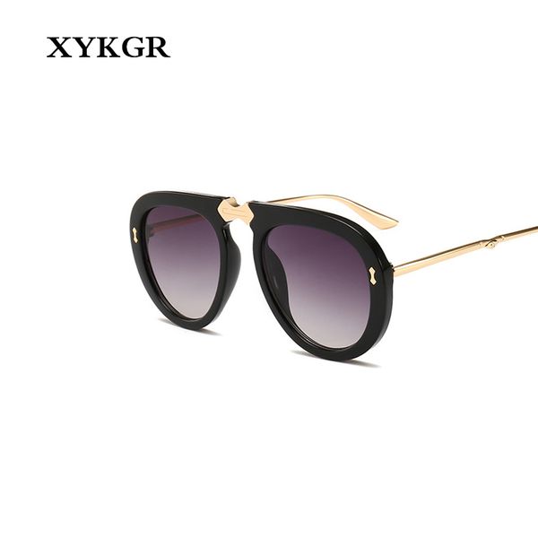 

xykgr retro square sunglasses women's brand designer gradient lens sunglasses men and women models transparent lens glasses, White;black