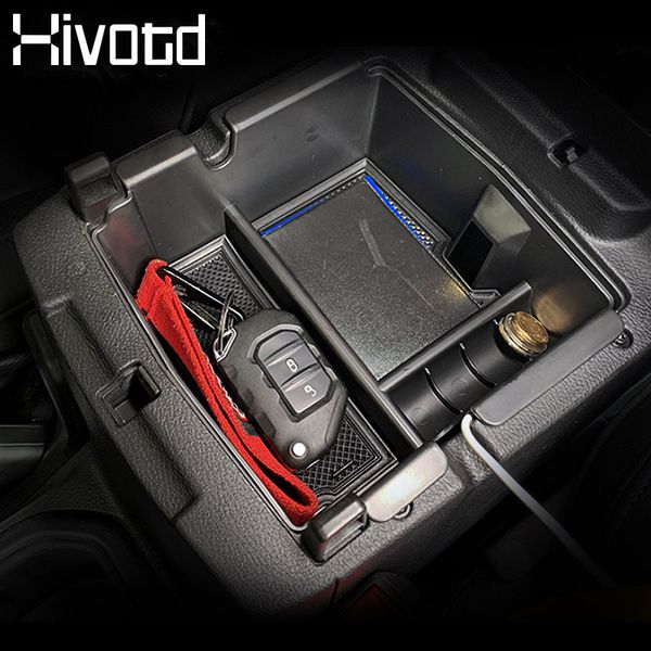 

hivotd for wrangler rubicon jl 2018 2019 car central armrest storage box console organizer multi-use interior accessories