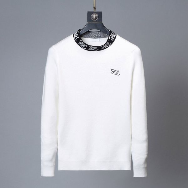 

new fall 2019 fashion brand casual sweater o collar coyote stripe slim knit men's sweater and pullover men's pullover, White;black