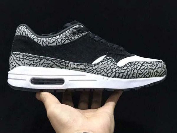 

boxarrivel with new famous 87 ultra 1 elephant black clear jade-white mens womens running shoes sneakers size 36-45