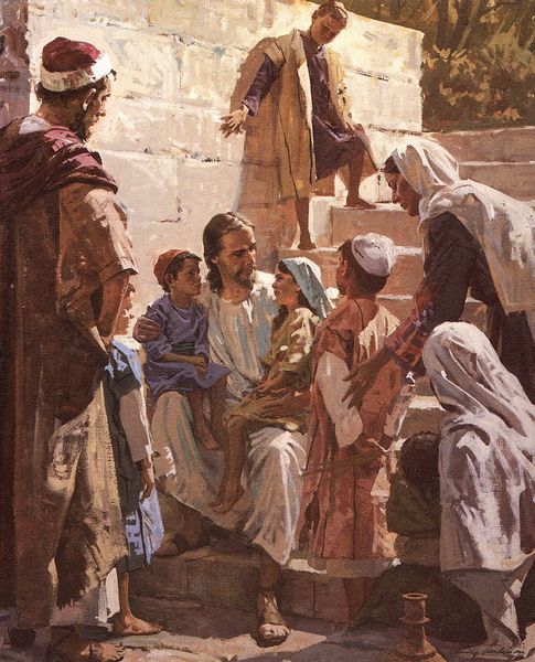 

harry anderson christ blessing the children home decor hd print oil painting on canvas wall art canvas pictures 200108