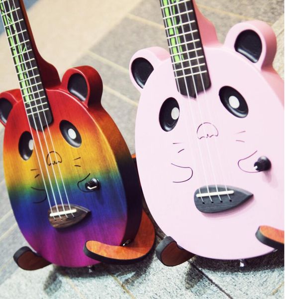 

красивый новый высокого класса укулеле хомяк панда милый электрический ящик укулеле начинающий продвинутая практика гитара инструмент беспла