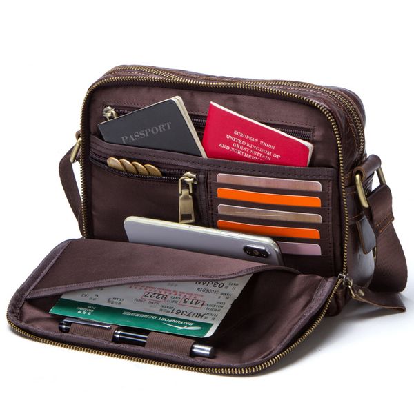 

designer handbag purses genuine leather men casual shoulder messenger bag cowhide cross-body bag tote fashion women handbag