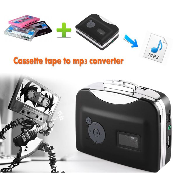 

black 2in1 usb cassette to mp3 converter hifi tape music player