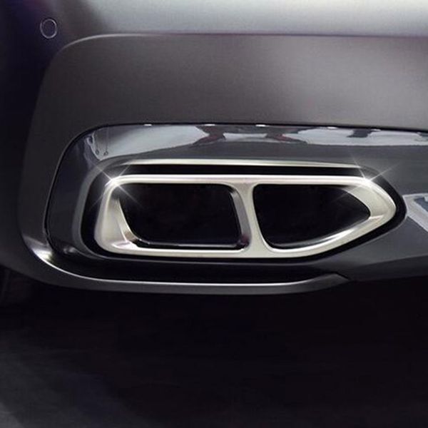 

отделка крышки выхлопной трубы для 7 серии g11 g12 730 740 750li 2016-18 m sport version model автомобильный аксессуар из нержавеющей стали