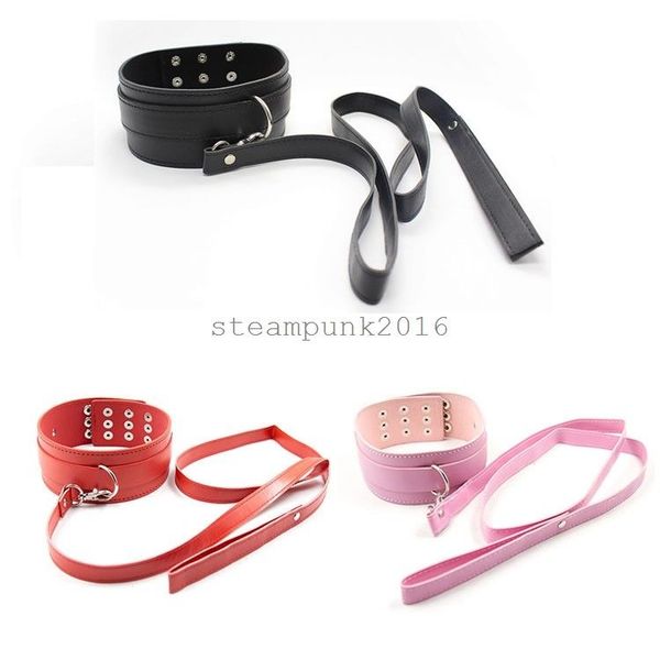 

roleplay neck faux #r43 leather restraints cosplay slave leash collar iuvvw