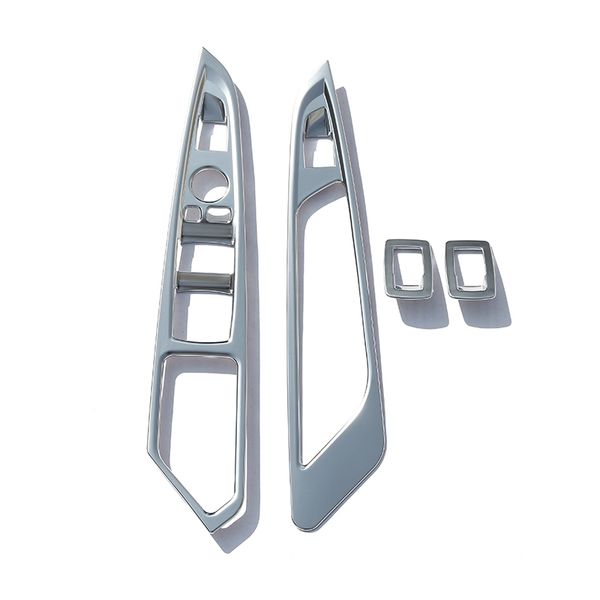 

chrome door window button panel cover trim stickers for bmw x5 x6 f15 f16 2014-2017 accessories car-styling for lhd curtain poles