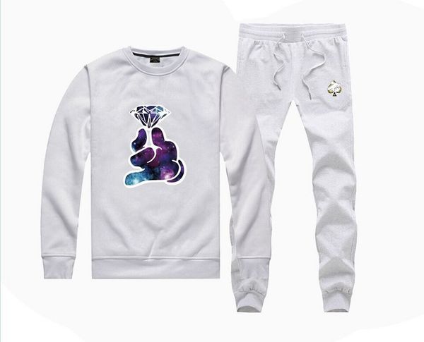 

h2078 sale sweatshirts +pants suit for men and women fleece lined hip hop skateboard crewneck hoodies s-5xl tracksuits, Gray