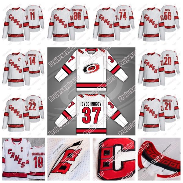 

Youth Carolina Hurricanes 2019-20 Jersey Justin Williams Sebastian Aho Brett Pesce Andrei Svechnikov Niederreiter Jaccob Slavin Erik Haula