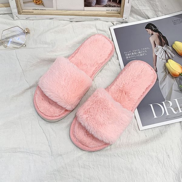 

girls pink warm shoes winter house casual slippers comfortable flat bedroom walking shoes thermal indoor home slippers, Black